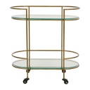 Gold and Glass Bar Trolley
