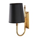 Gold Brass Wall Lamp with Rectangular Backplate
