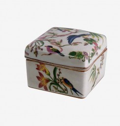 Trinket Box with Flowers and Birds