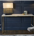 Faceby Marble Topped Slim Console Table