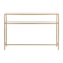 Slim Gold and Glass Console Table