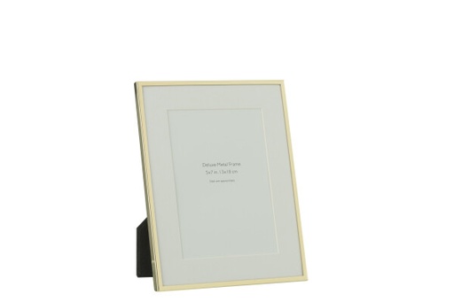 Slim Gold Mounted Photo Frame - 5x7 Photo