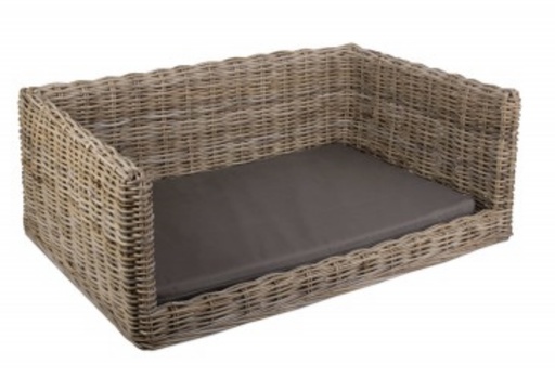 Luxury Rattan Dog Sofa Bed - Large