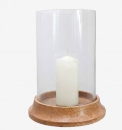 Glass Windbreak Candleholder