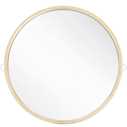 Champagne Finish Large Round Mirror