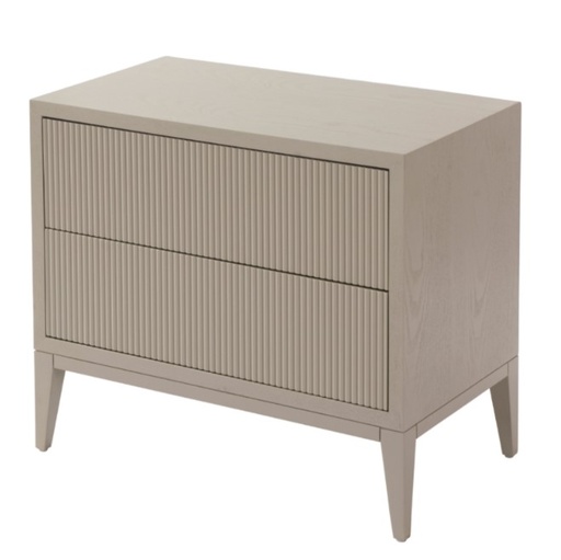 Amur Ceramic Grey Finish Wide Bedside Table