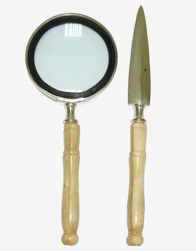 Bone Handled Magnifying Glass and Letter Opener