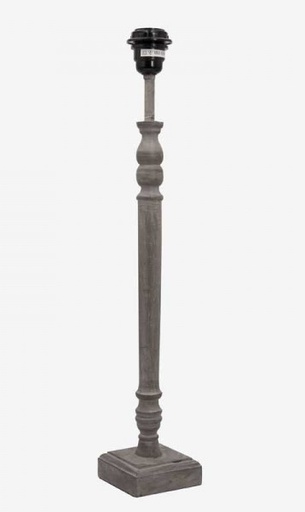 Taupe Tall Wooden Lamp