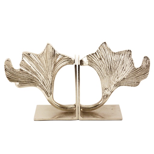 Gingko Metal Bookends - Champagne Colour