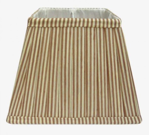 [0214359] 35cm Square Red Ticking Pleated Shade